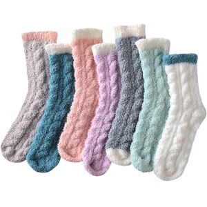 Cozy Multicolor Fuzzy Socks Set